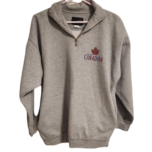 Vintage Other - Vintage Molson Canadian, "I Am Canadian" half zip sweatshirt. Size l/xl